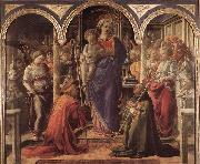 LIPPI, Fra Filippo Adoration of the Child with Saints g oil on canvas